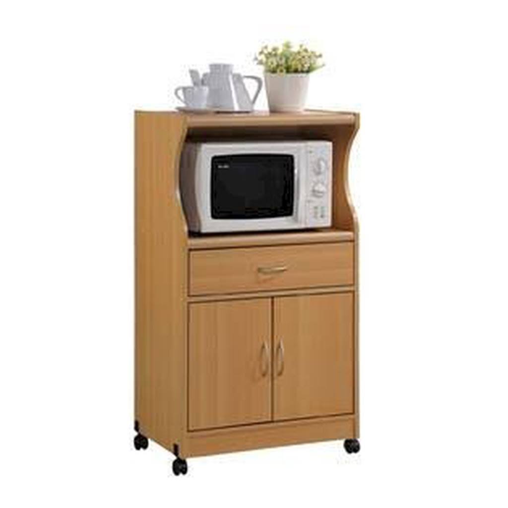 Beech Microwave Cart Kitchen Storage Cabinet A3810