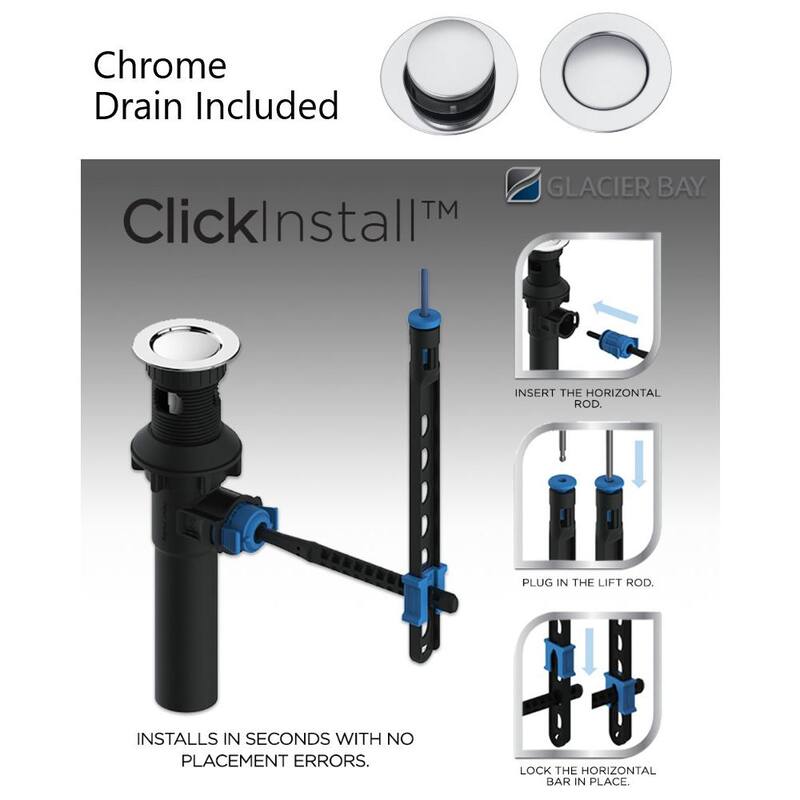 4 in. Centerset 2-Handle Low-Arc Bathroom Faucet in Chrome S87180