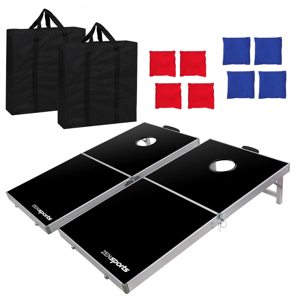 4FT 2FT Aluminum Cornhole Game Board Set with Carry Case D294173