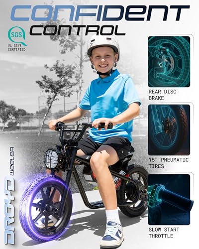 Electric Mini Bike, 200W Motor, 2 Speed Settings, 24V 8Ah Battery, Rear Disc Brake, 15" Tires E82969
