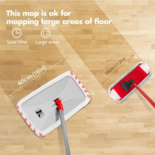 Extra Large Microfiber Flat Mop with 5 Pad I7599