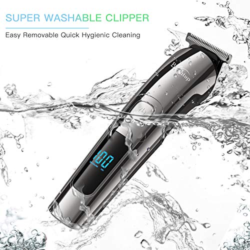 Beard Trimmer, IPX7 Waterproof Cordless Electric Razor with LED Display Q655885