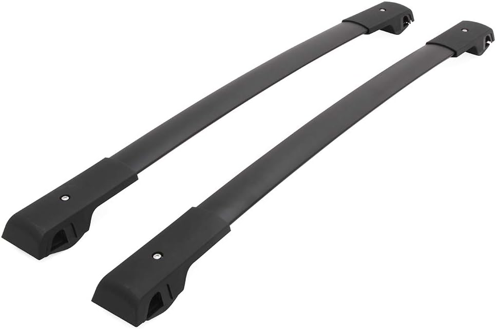 Black Pack of 2 Roof Rack Side Rails Cross Bars D31719