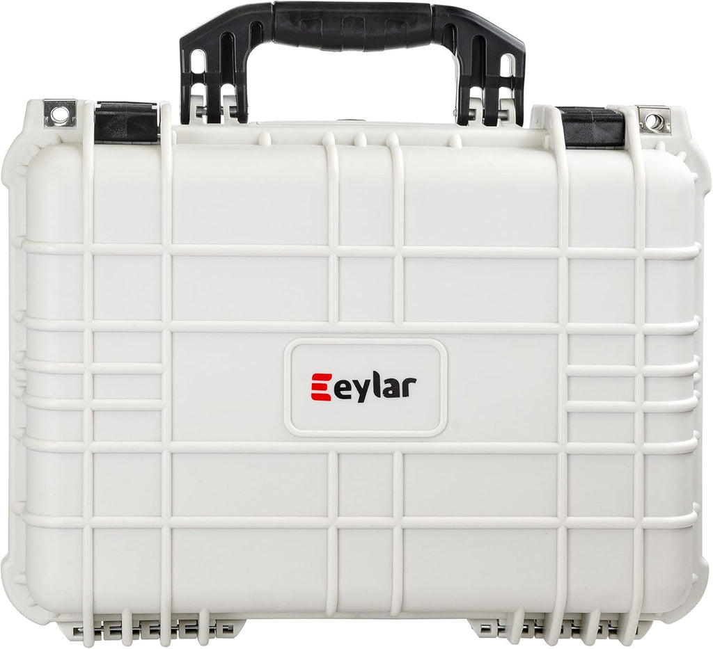 White Waterproof Hard Camera Case with Foam L73259