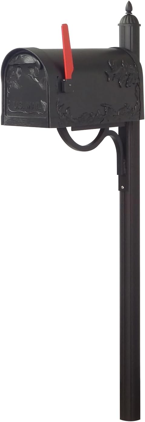 Hummingbird Curbside Mailbox with Locking Insert and Mailbox Post K1539