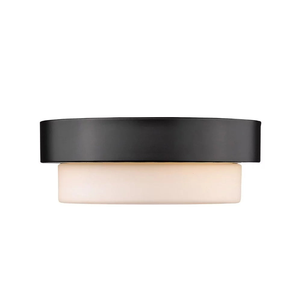 Flush Mount in Pewter with Opal Glass J3901