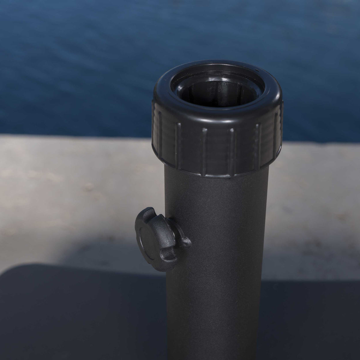 Black Concrete and Steel Umbrella Base M416