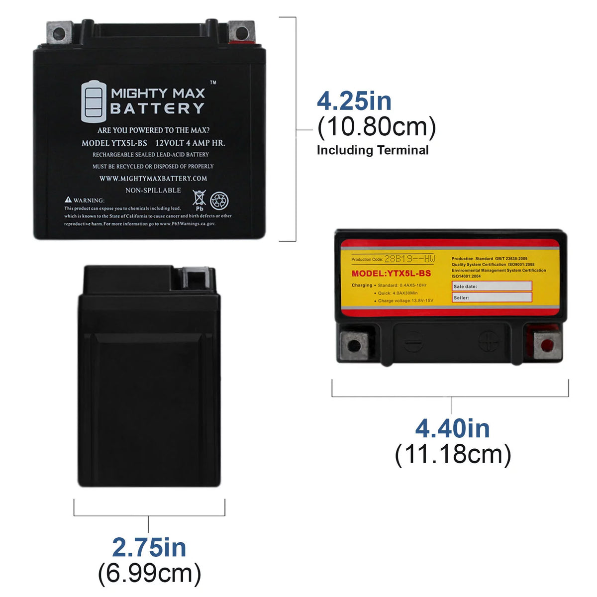 12V 4AH Replacement Battery E76465