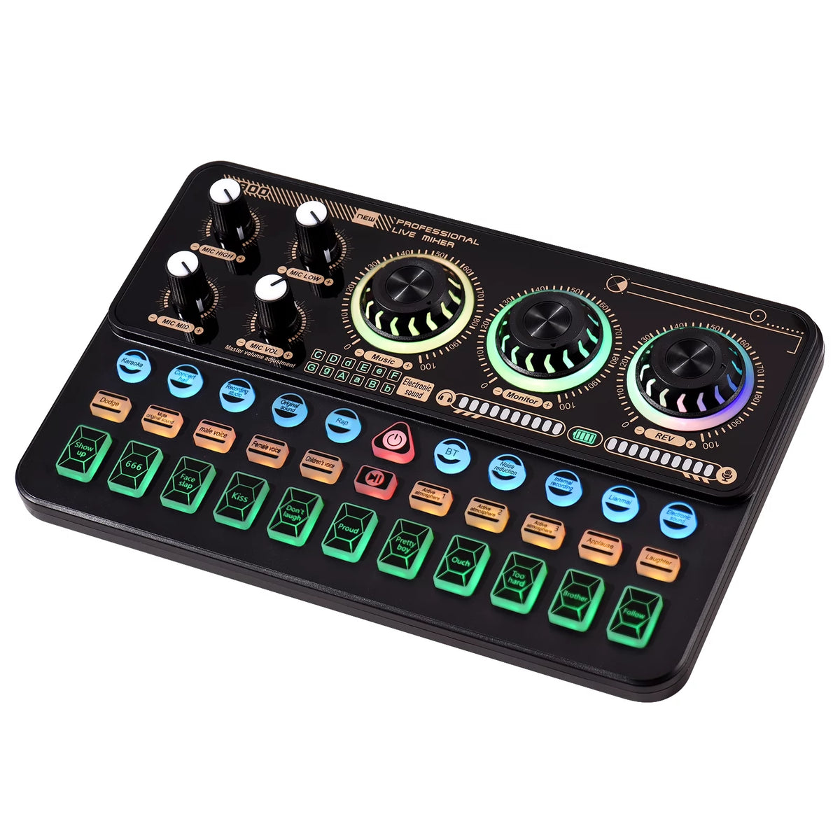 Multi-function Portable Digital Sound Card Mixer V6142