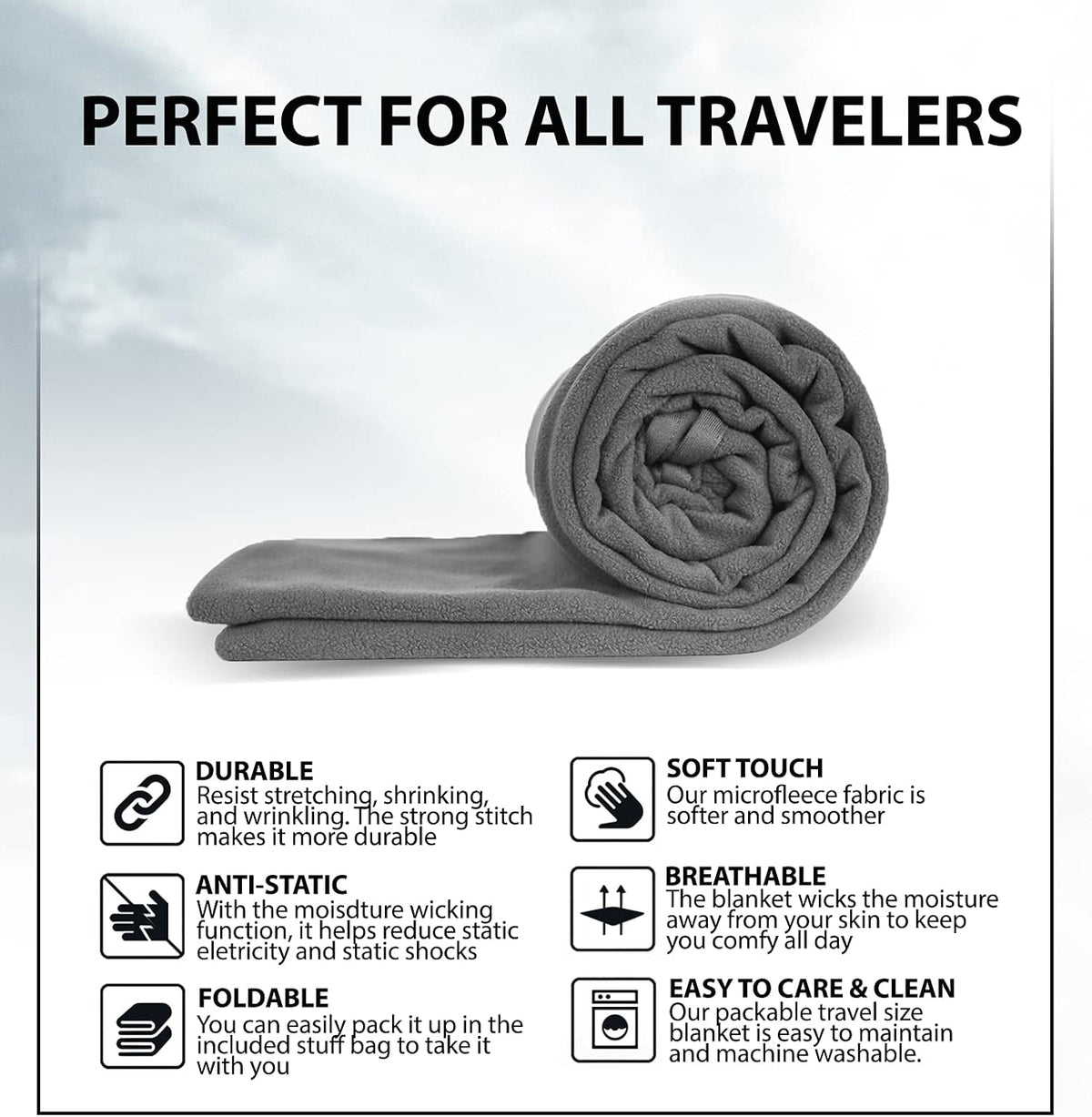 Travel Blanket with Stuff Sack A270