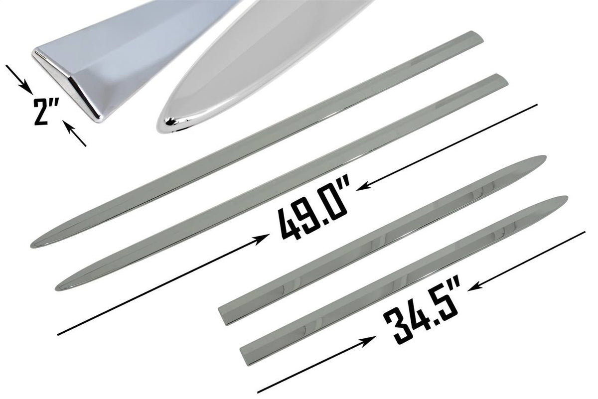 ABS Chrome Bodyside Moldings Z68716