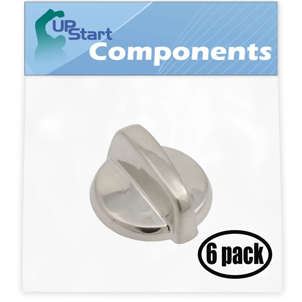 6 Pack Stainless Steel Finish Control Knob W777
