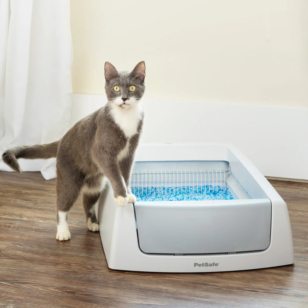 Gray Self-Cleaning Cat Litter Box B274
