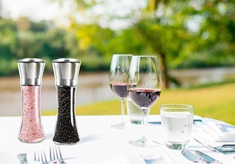 Stainless Steel Salt and Pepper Grinder Set of 2 A583