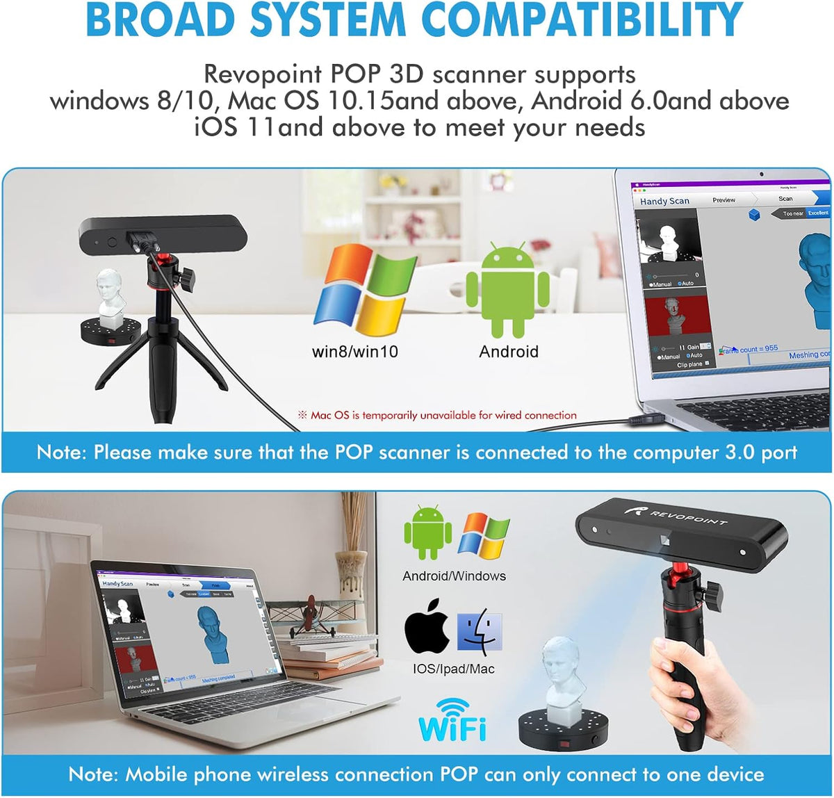 3D Scanner with Turntable and Phone Holder M60930