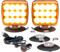 Amber LED Flashing Warning Light Kit with Magnetic Suction Cup Mounts H339662