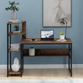 59 inch Computer Desk with 4-Tier Storage Shelves O867