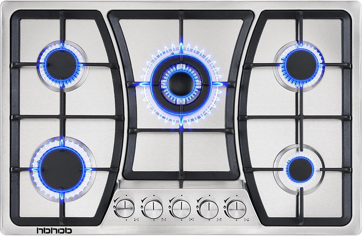 30 inches 5 Burners Stainless Steel Gas Cooktop Q790