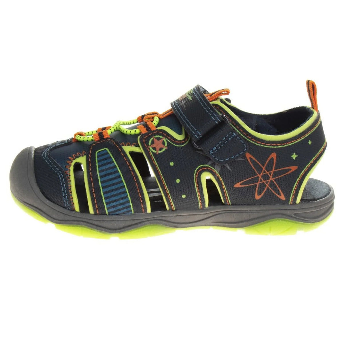 Navy/Lime Boys Toddler Closed-Toe Sport Sandals M1384