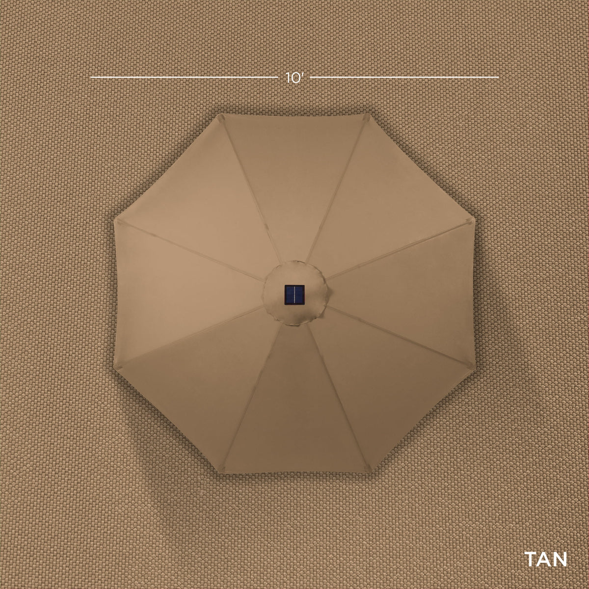 10ft Solar LED Lighted Patio Umbrella with Tilt Adjustment K642933