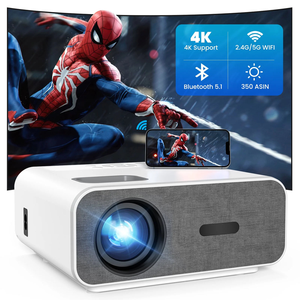 Portable Mini Projector with Wifi and Bluetooth C716696