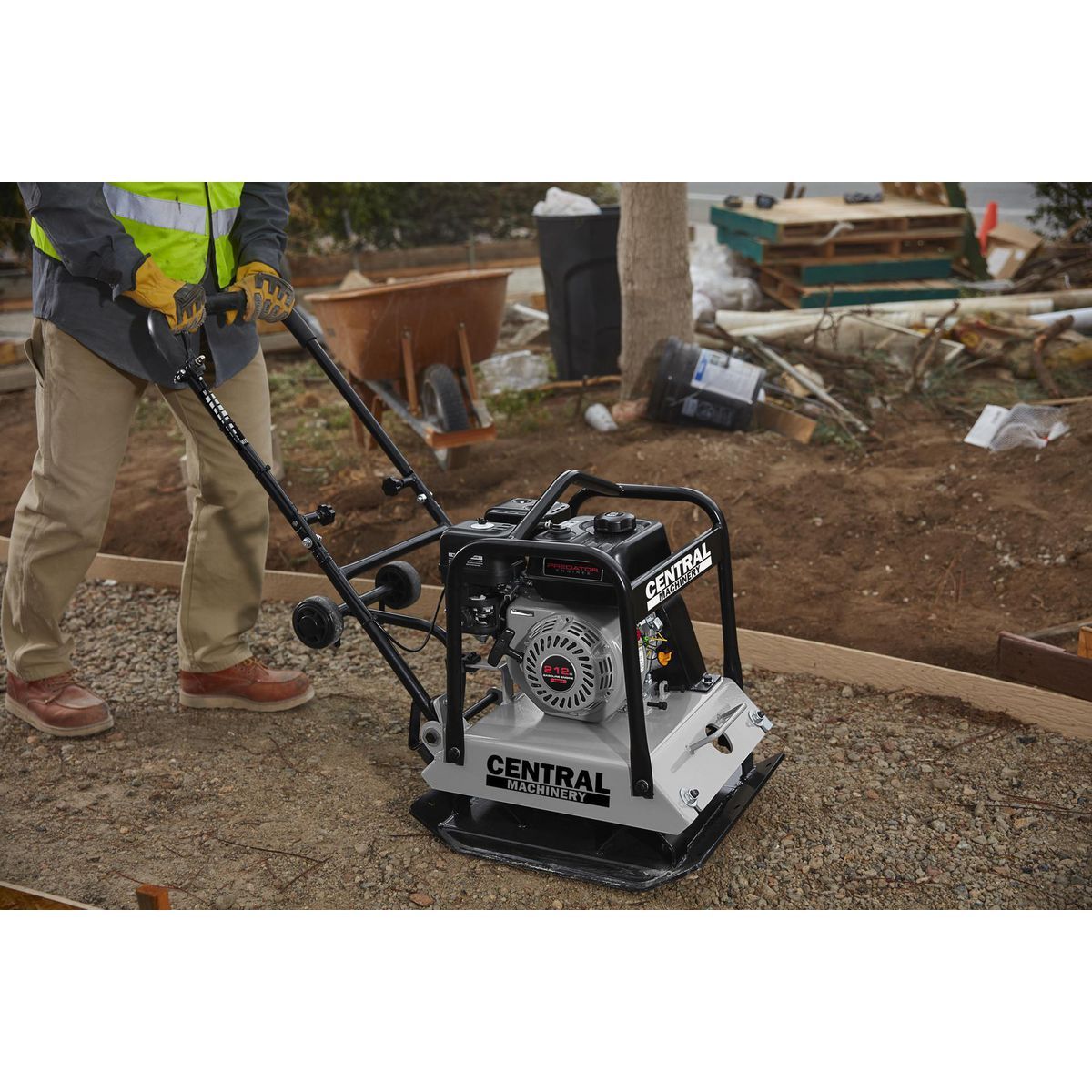 7 HP Plate Compactor with Wheel Kit C108