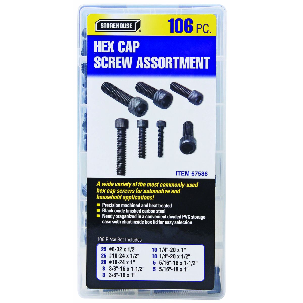 Allen Head Cap Screw Set, 106 Piece W100609