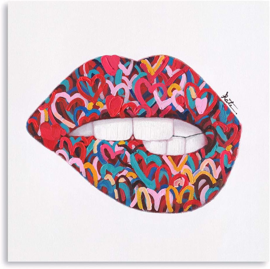 Pink Canvas Wall Art Framed 12x12 K13397