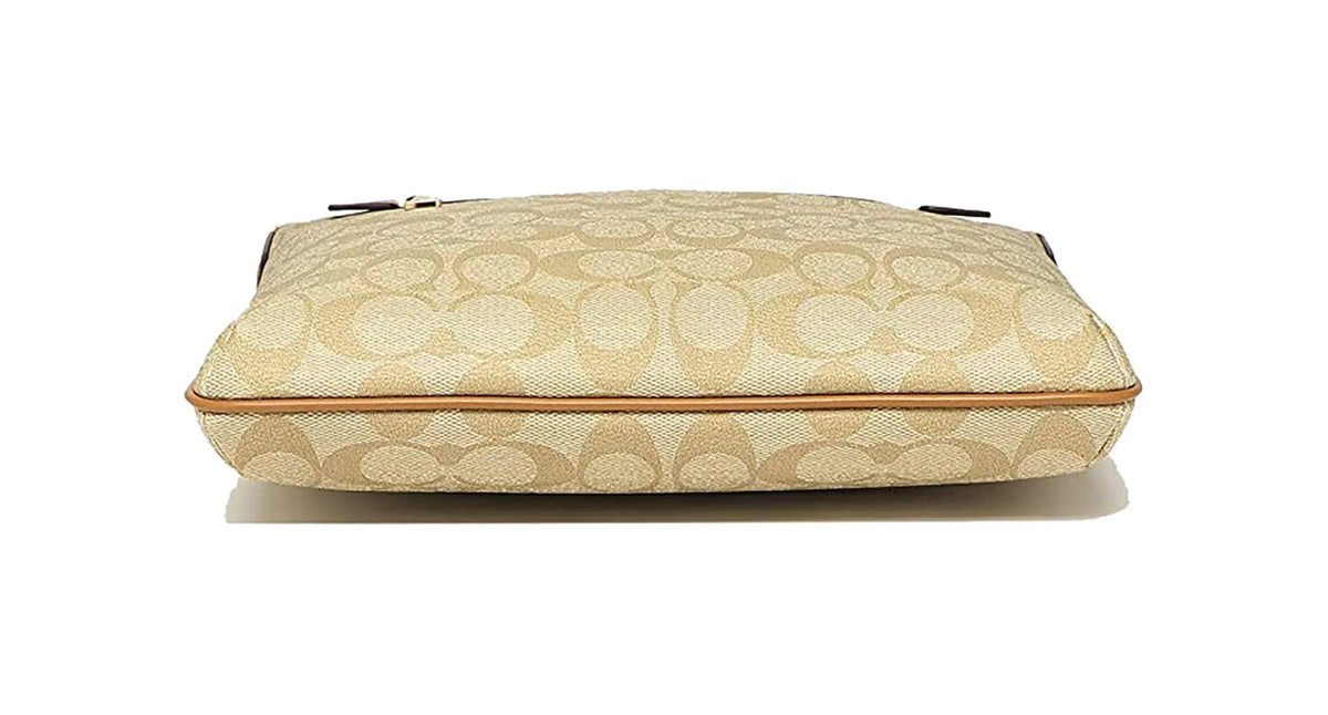 Signature Canvas Light Khaki Saddle File Bag P253