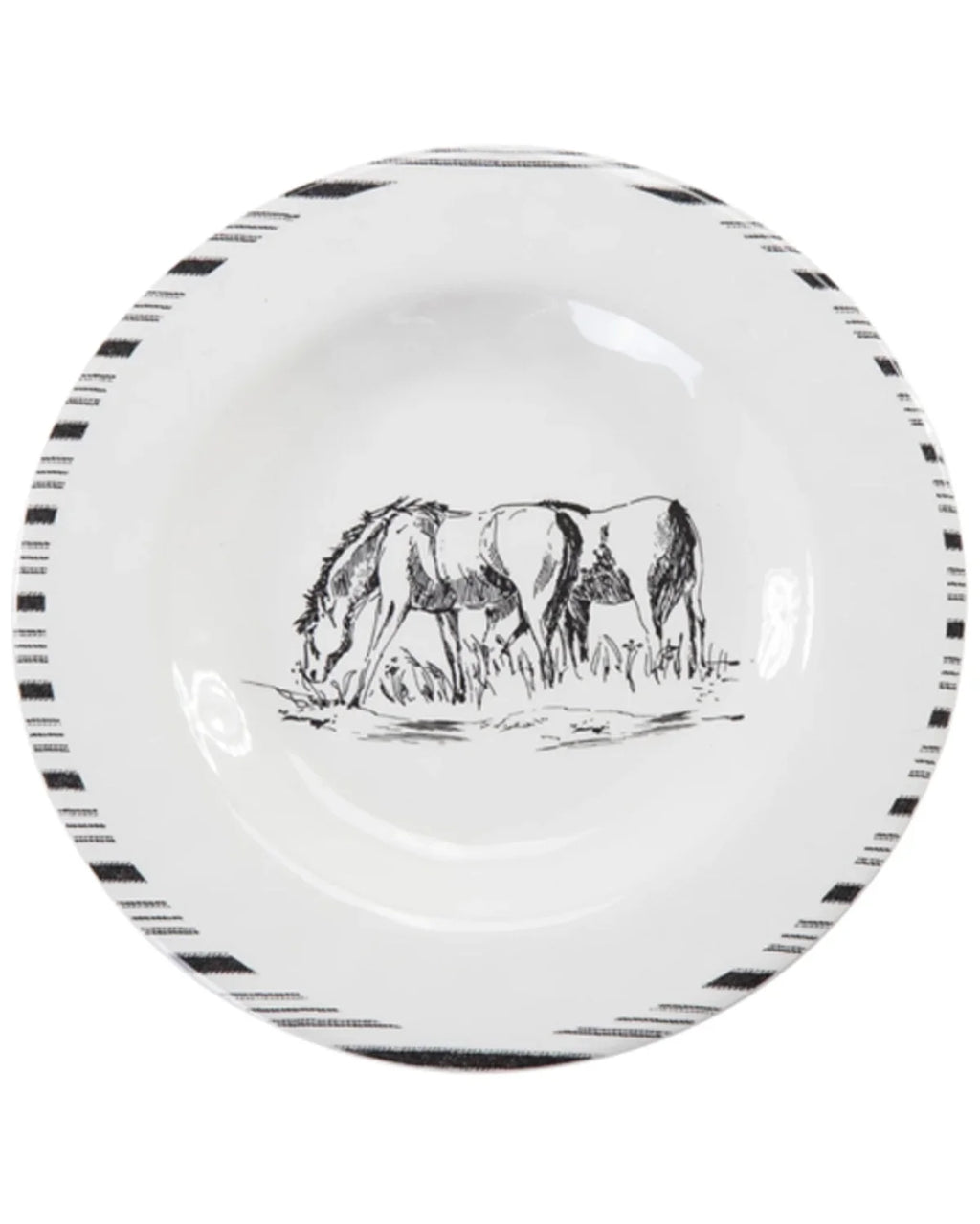 14-Piece Melamine Dinnerware Set Black/White F129635