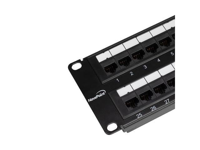 48-Port Cat6 UTP Unshielded Patch Panel 2U Black L696583