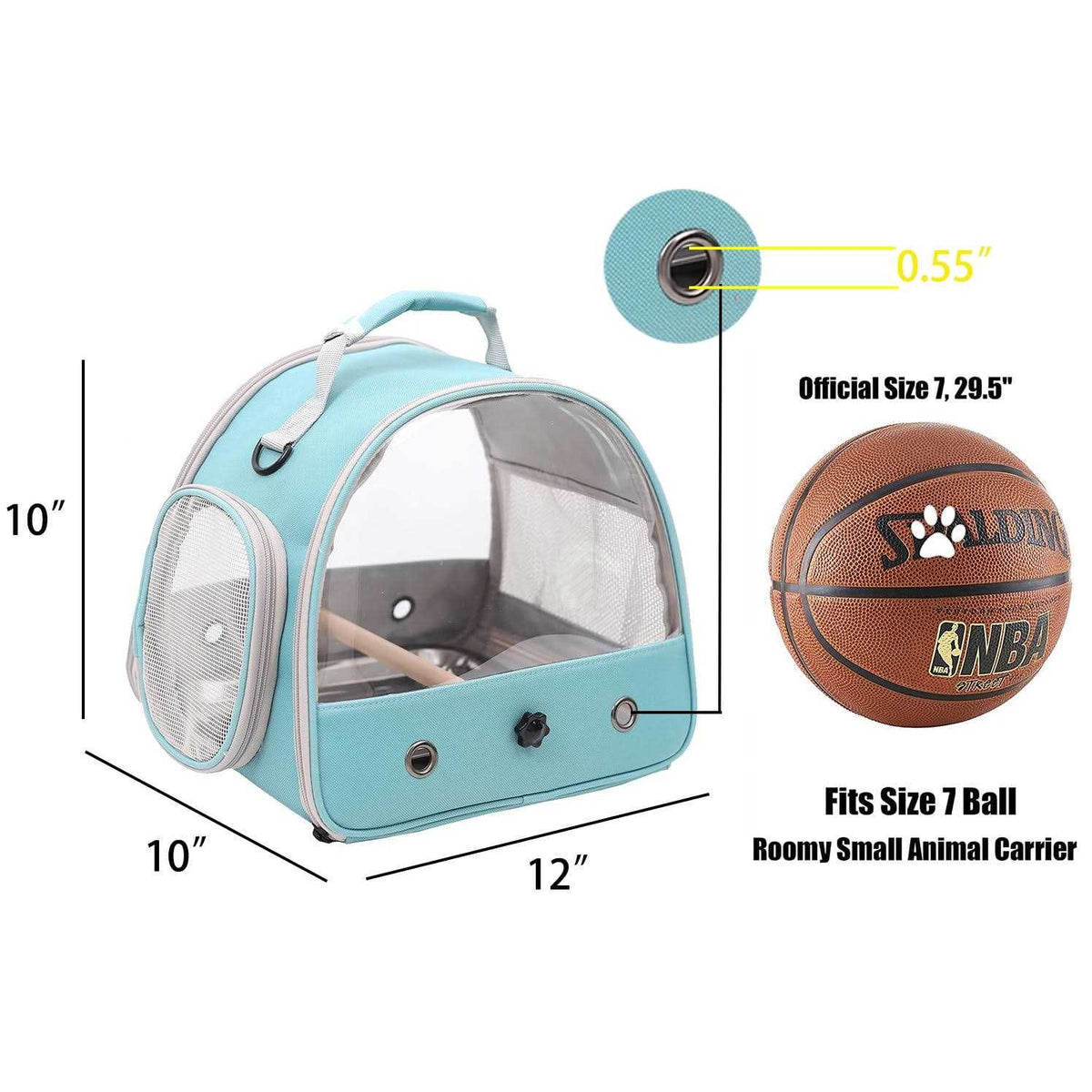Small Bird Cage with Standing Perch and Stainless Steel Tray E7781
