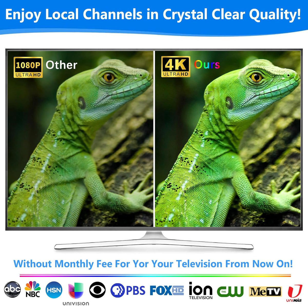 Digital TV Antenna with 25ft Coaxial Cable D598