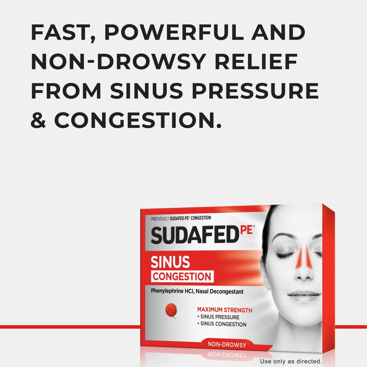 Non-Drowsy Sinus Decongestant, 18 Ct S633552