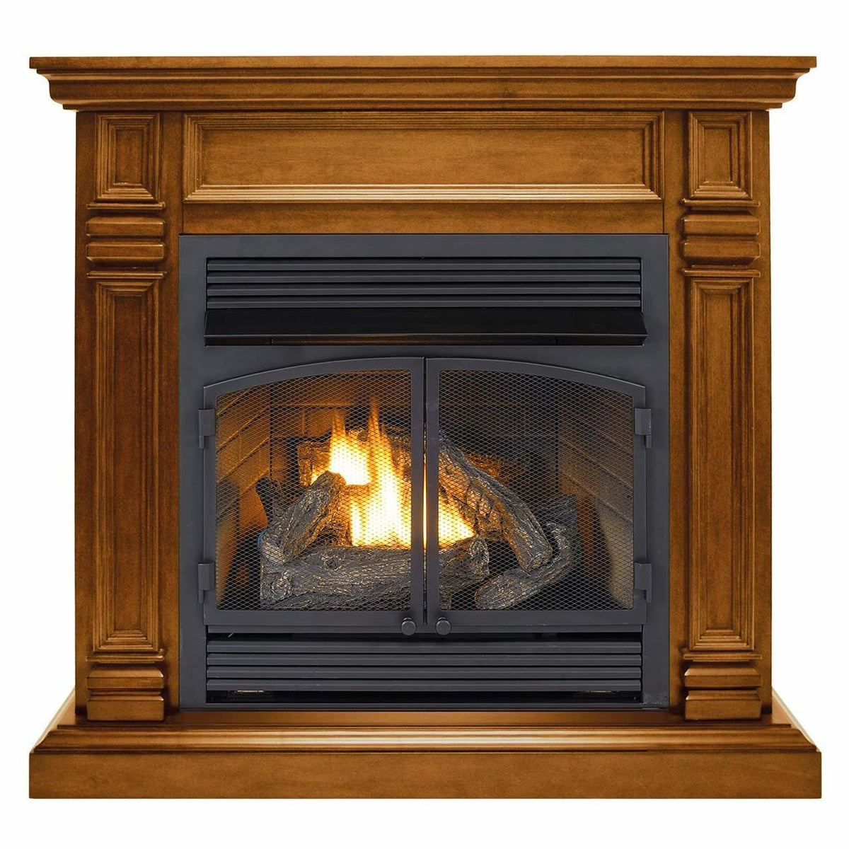 32,000 BTU Vent Free Dual Fuel Mantel Fireplace T867353