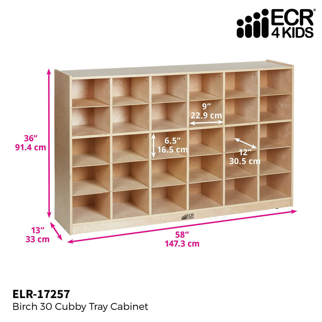 Birch 30 Cubby Tray Cabinet Y11150
