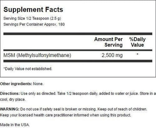 100% Pure Msm Powder 16 oz D525818