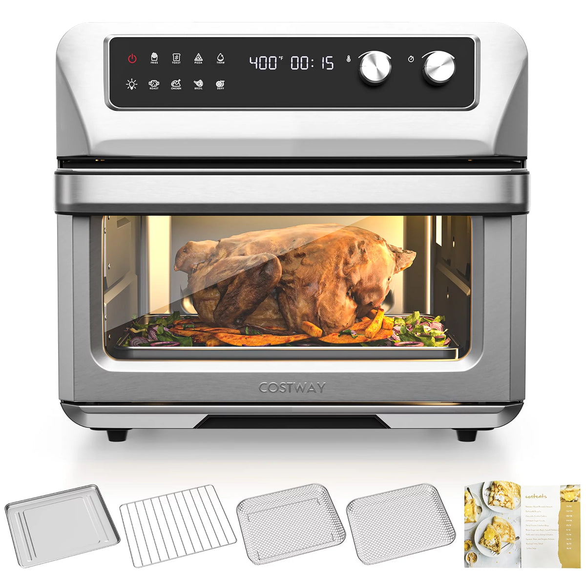 21QT Convection Air Fryer Toaster Oven 8-in-1 J62198
