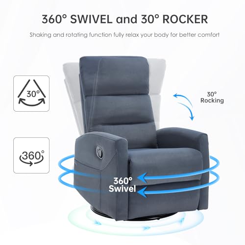 Beige Vibration Massage Swivel Rocker Recliner Chair T99999