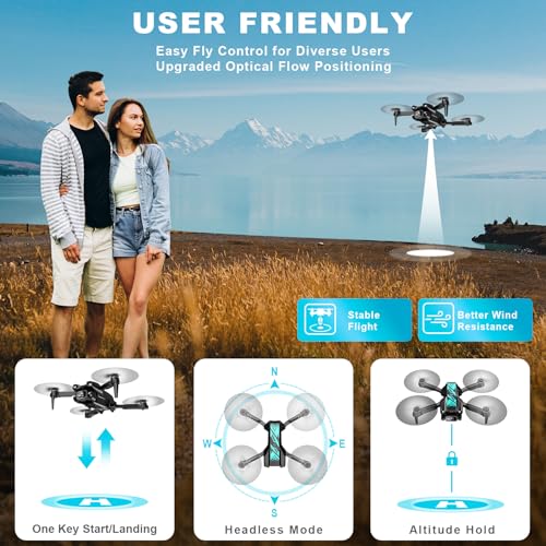 Mini Drone with Camera Foldable 1080P FPV Camera A2875