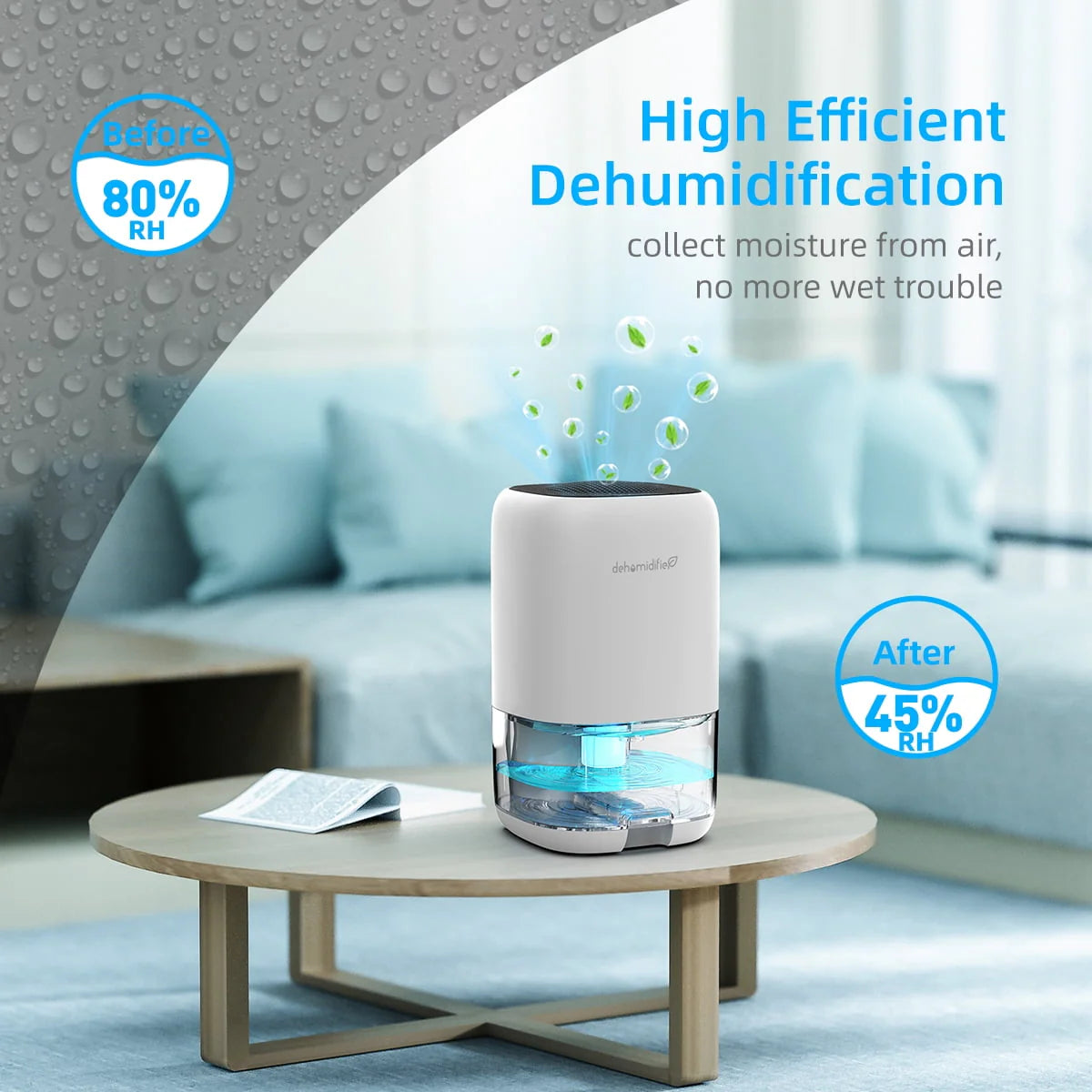 Portable Ultra Quiet Dehumidifier 1000ML B25564