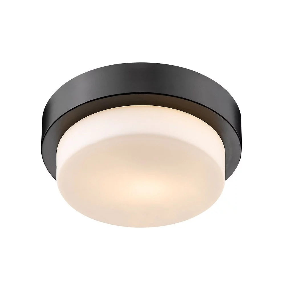 Flush Mount in Pewter with Opal Glass J3901