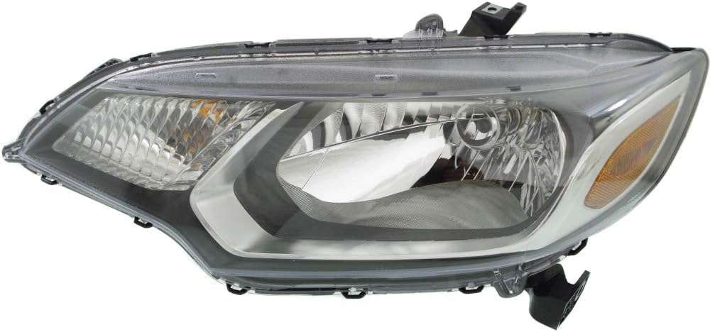 Head Light Assembly Driver Side with Bulbs Black Housing D496894