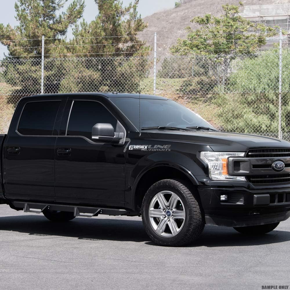 Matte Black Steel Drop Step Side Nerf Bars L5965