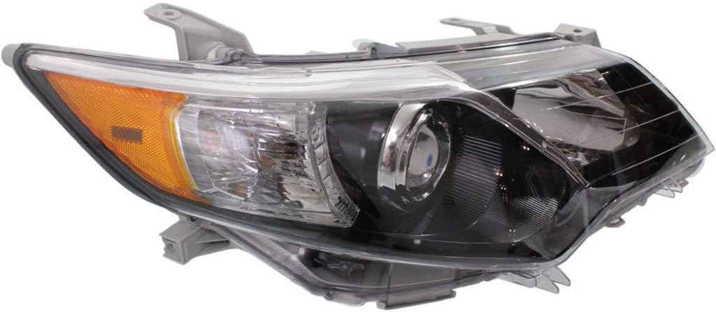 Passenger Side Halogen Headlight Assembly for Toyota Camry 2012 2013 2014 SE/Sport Model H511770