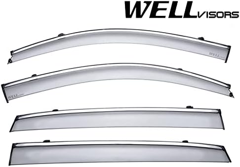 Chrome Trim Window Visors Rain Guards X27871