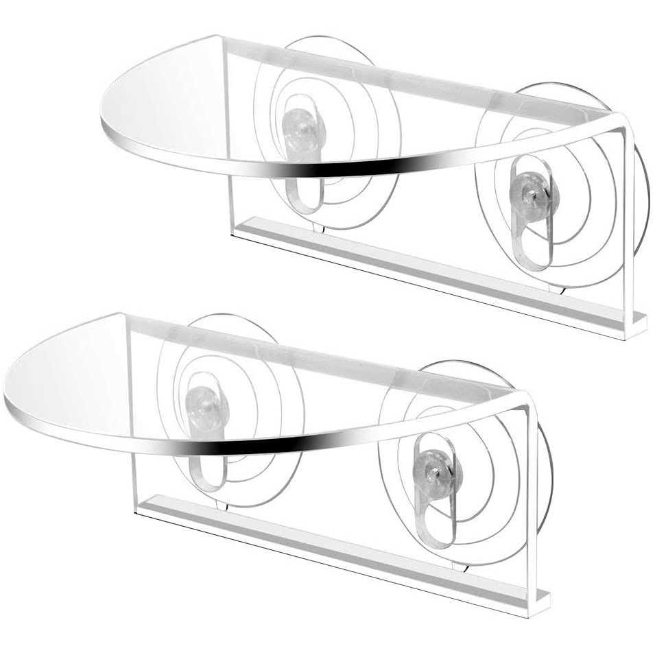 Transparent Acrylic Aquarium Shelf with Suction Cups O112
