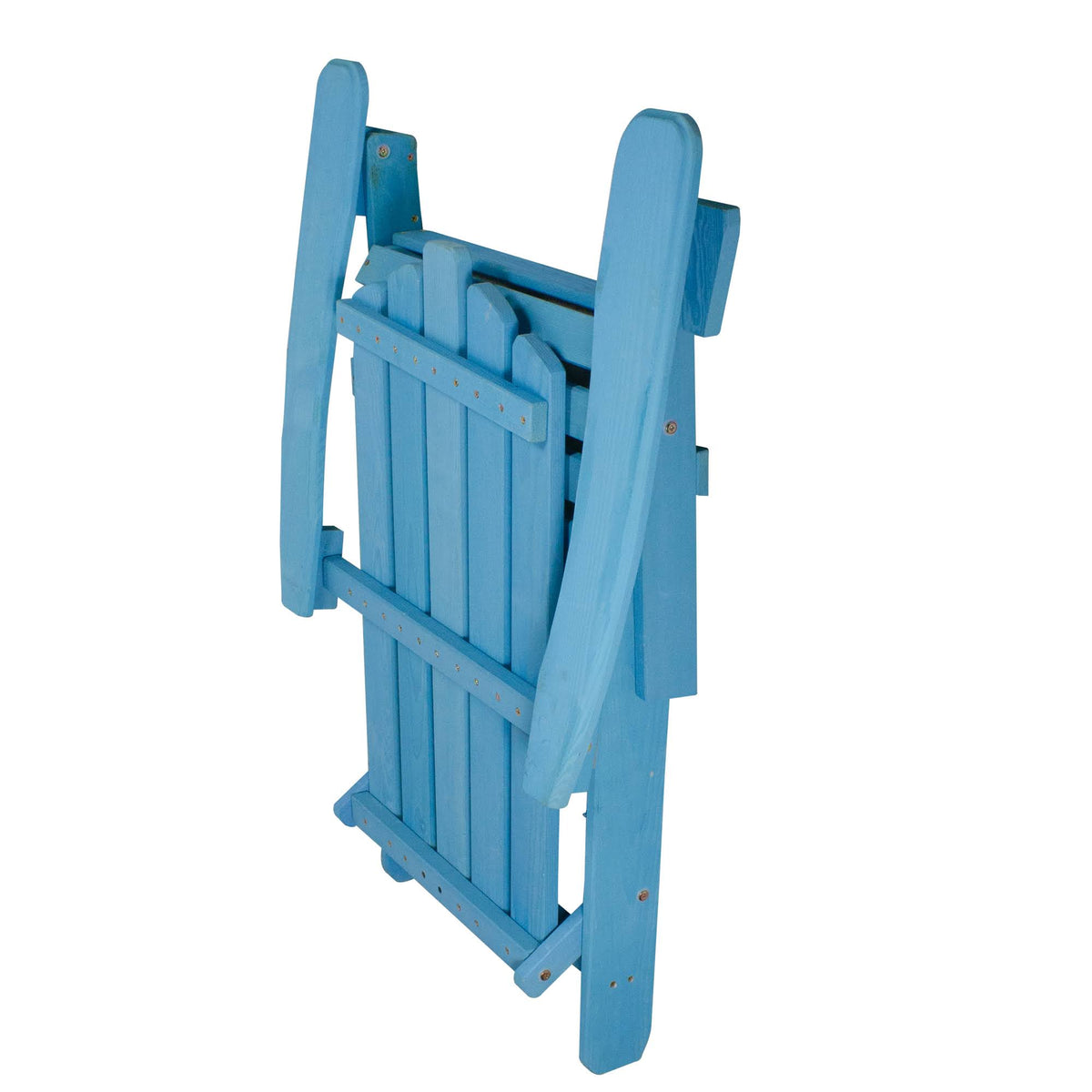 36x22 Blue Classic Folding Wooden Adirondack Chair W7269