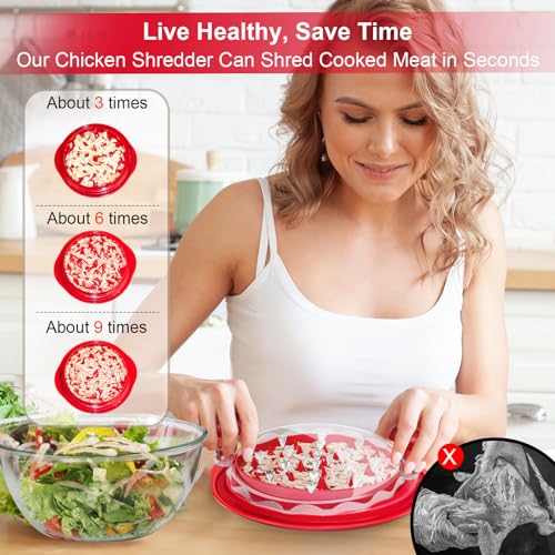 Large Chicken Breast Shredder Tool with Ergonomic Handle, BPA Free W806213