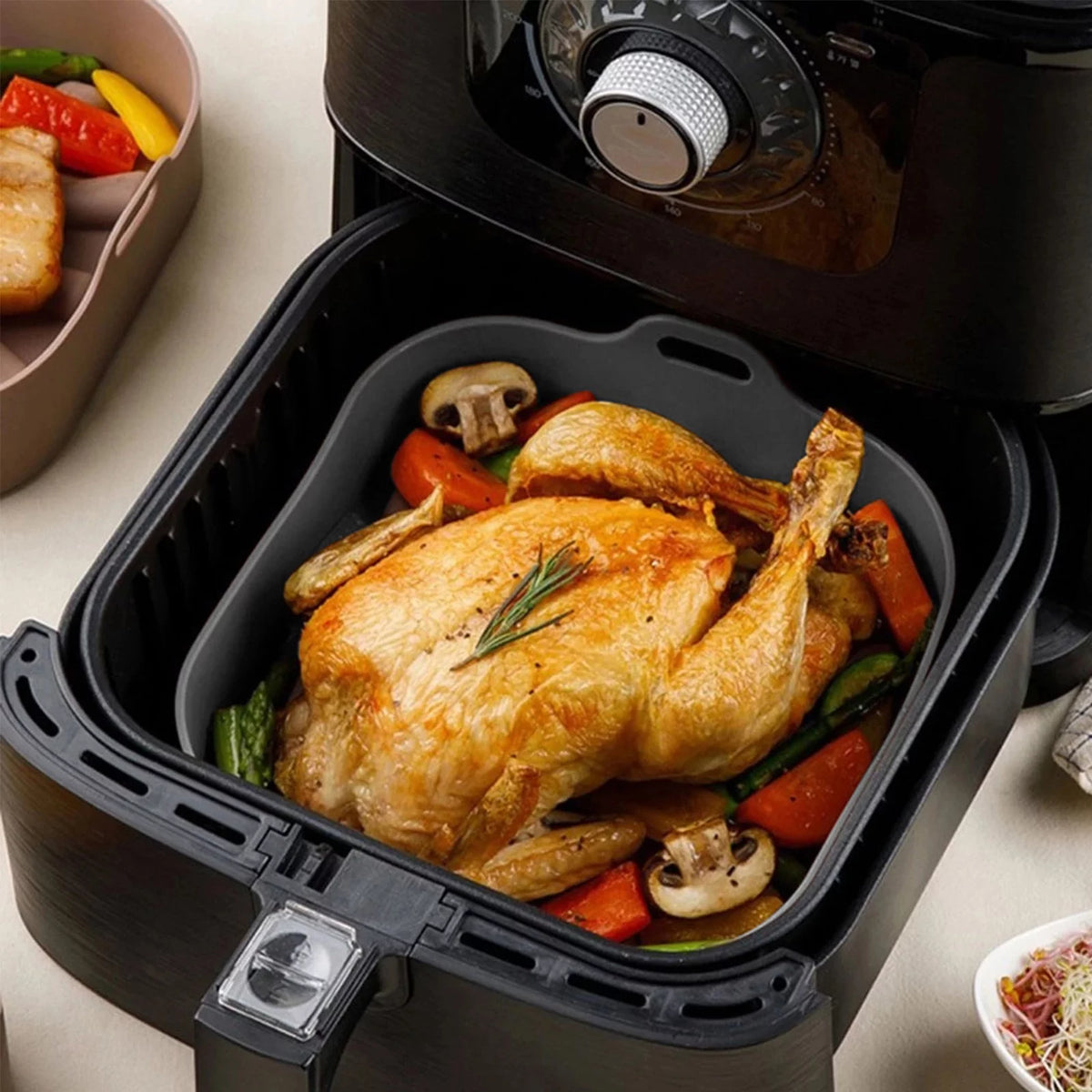 Silicone Air Fryer Pot Square F5832